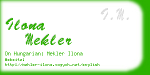 ilona mekler business card